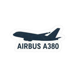 Airbus A380 Sticker, Airplane Decal, Travel Lover Gift, Laptop Sticker, Aviation Decor, Plane Enthusiast Decor