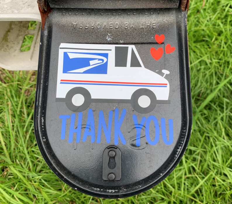 Thank You Mailbox Decal USPS Sticker Etsy