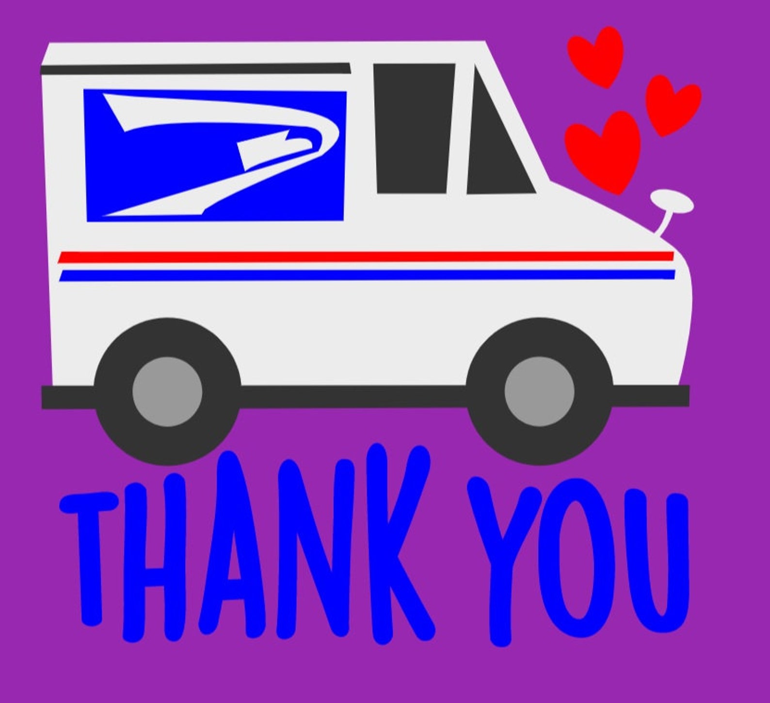Thank You Mailbox Decal USPS Sticker Etsy