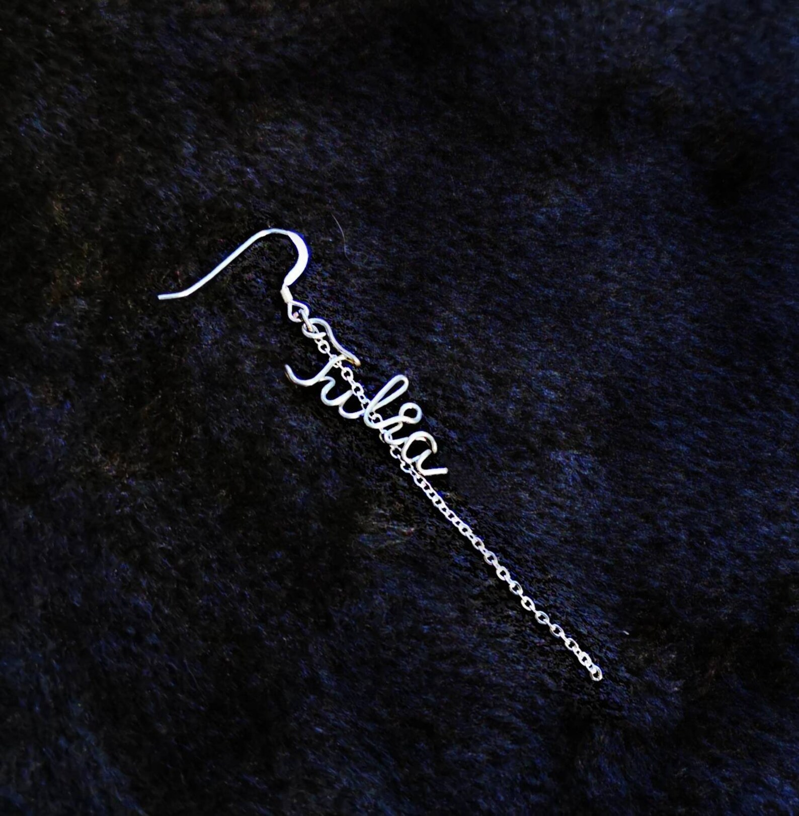 Word Dangle Earring Statement Earrings Personalized Jewelry Etsy