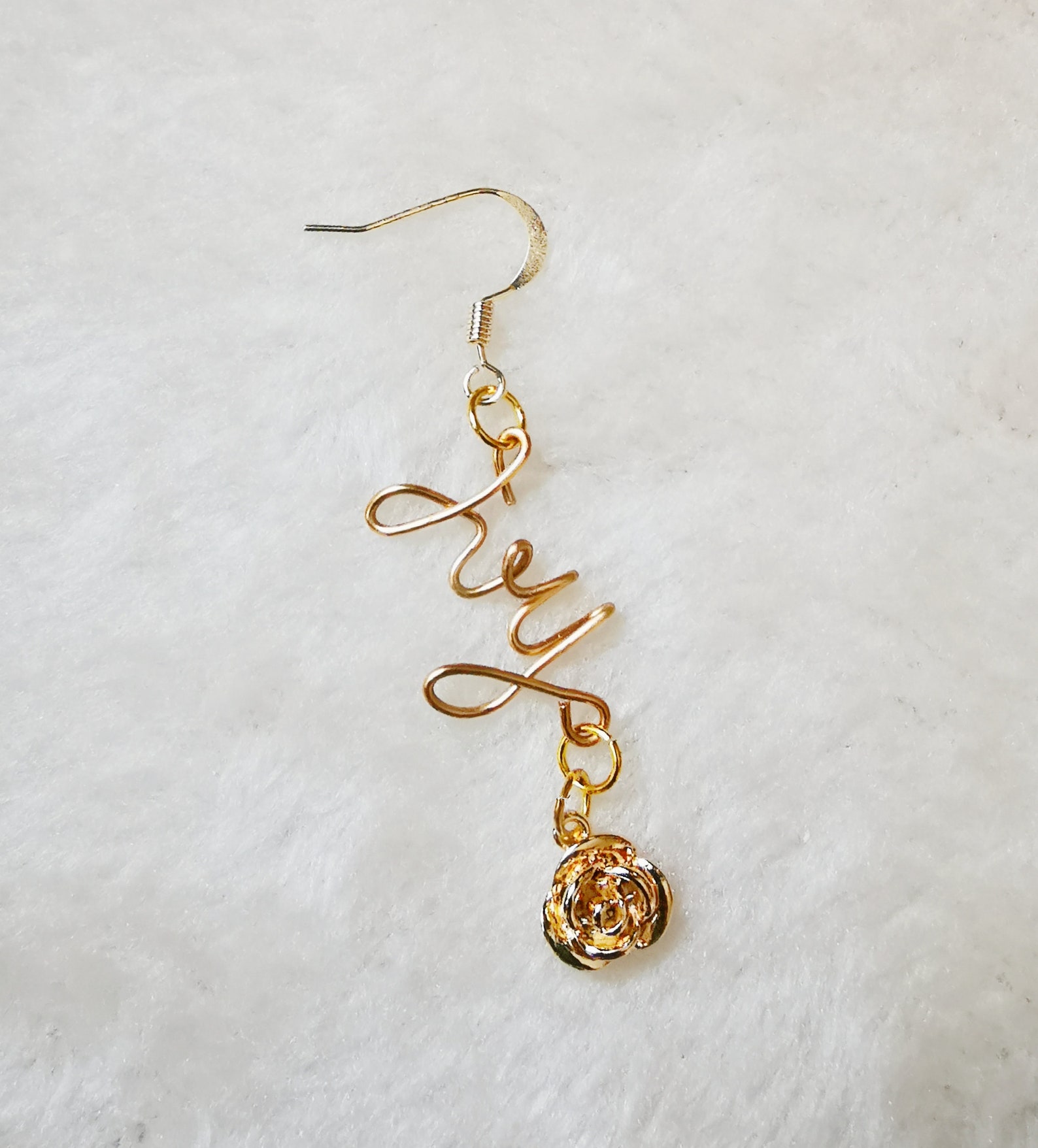 Word Dangle Earring Statement Earrings Personalized Jewelry Etsy