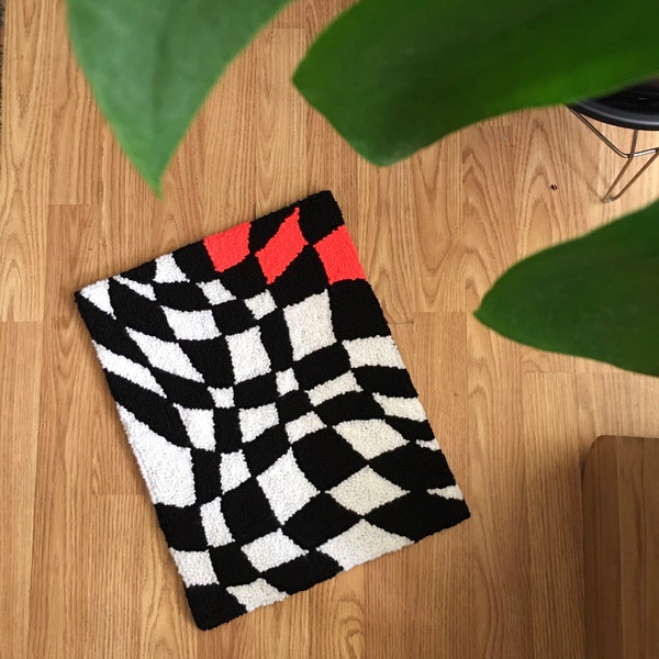 Checkered Rug Etsy
