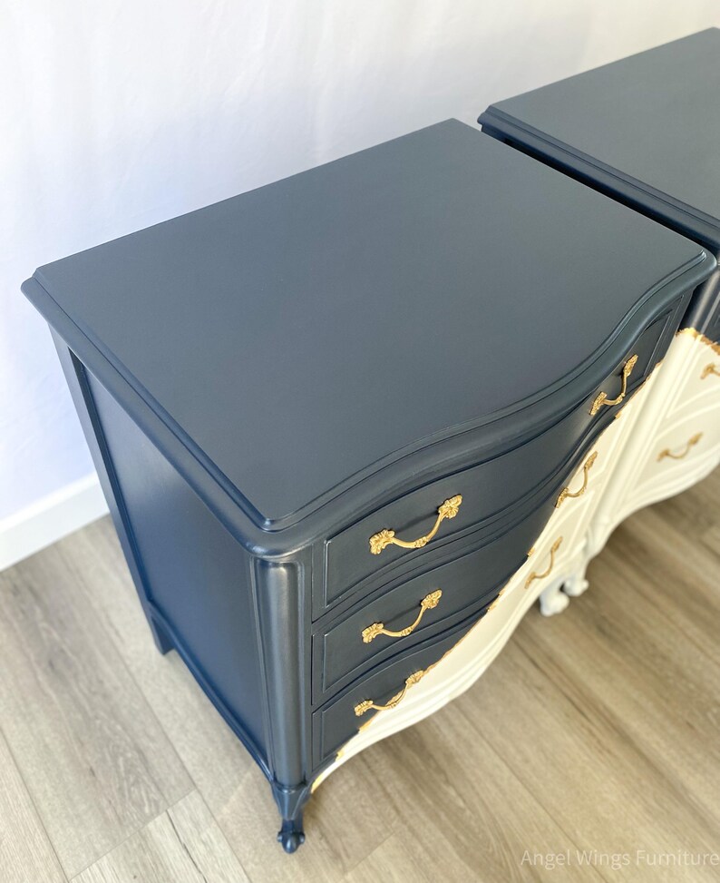 French Provincial Bedside Tables. Contemporary Nightstands. Etsy