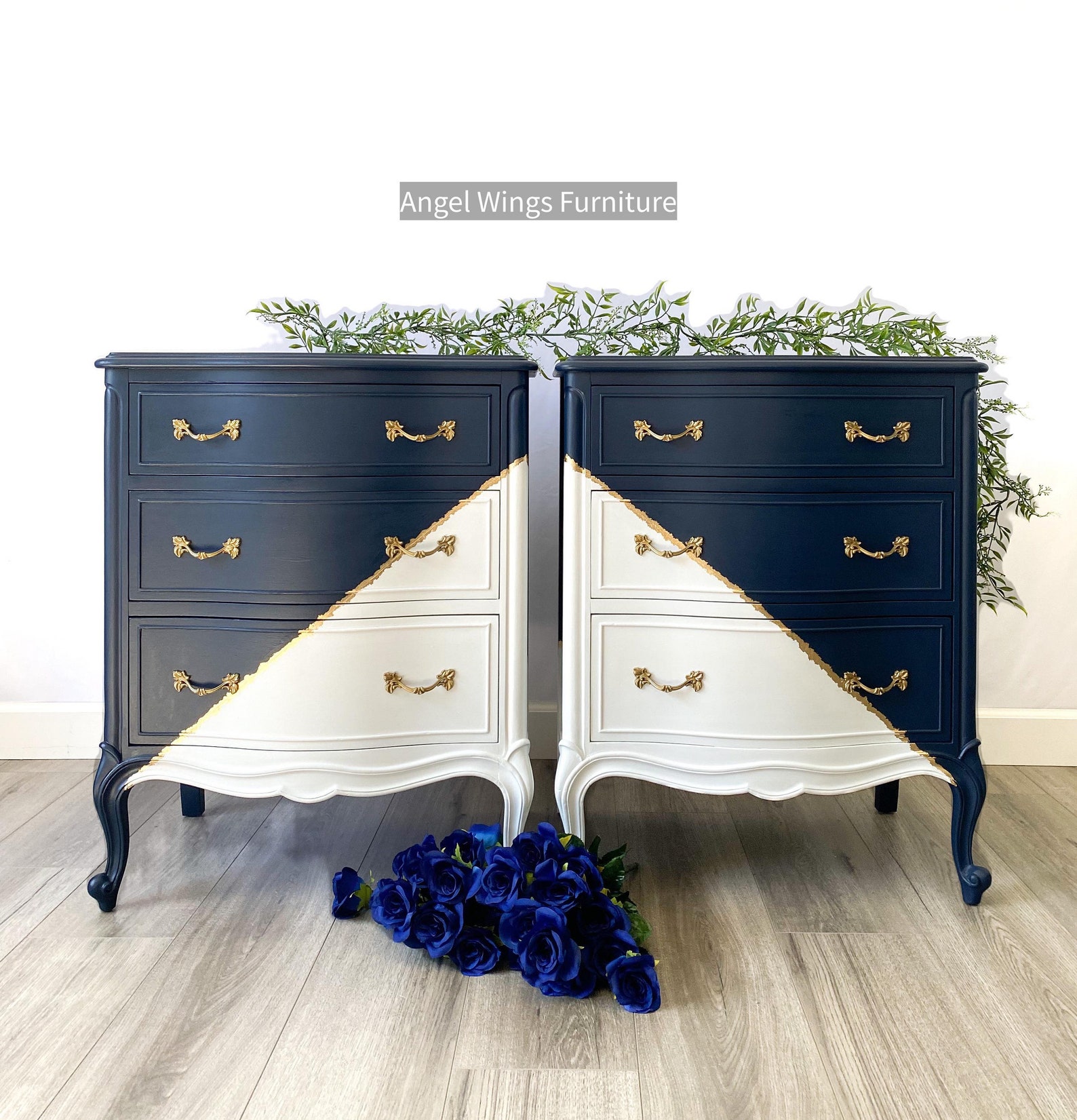 French Provincial Bedside Tables. Contemporary Nightstands. Etsy