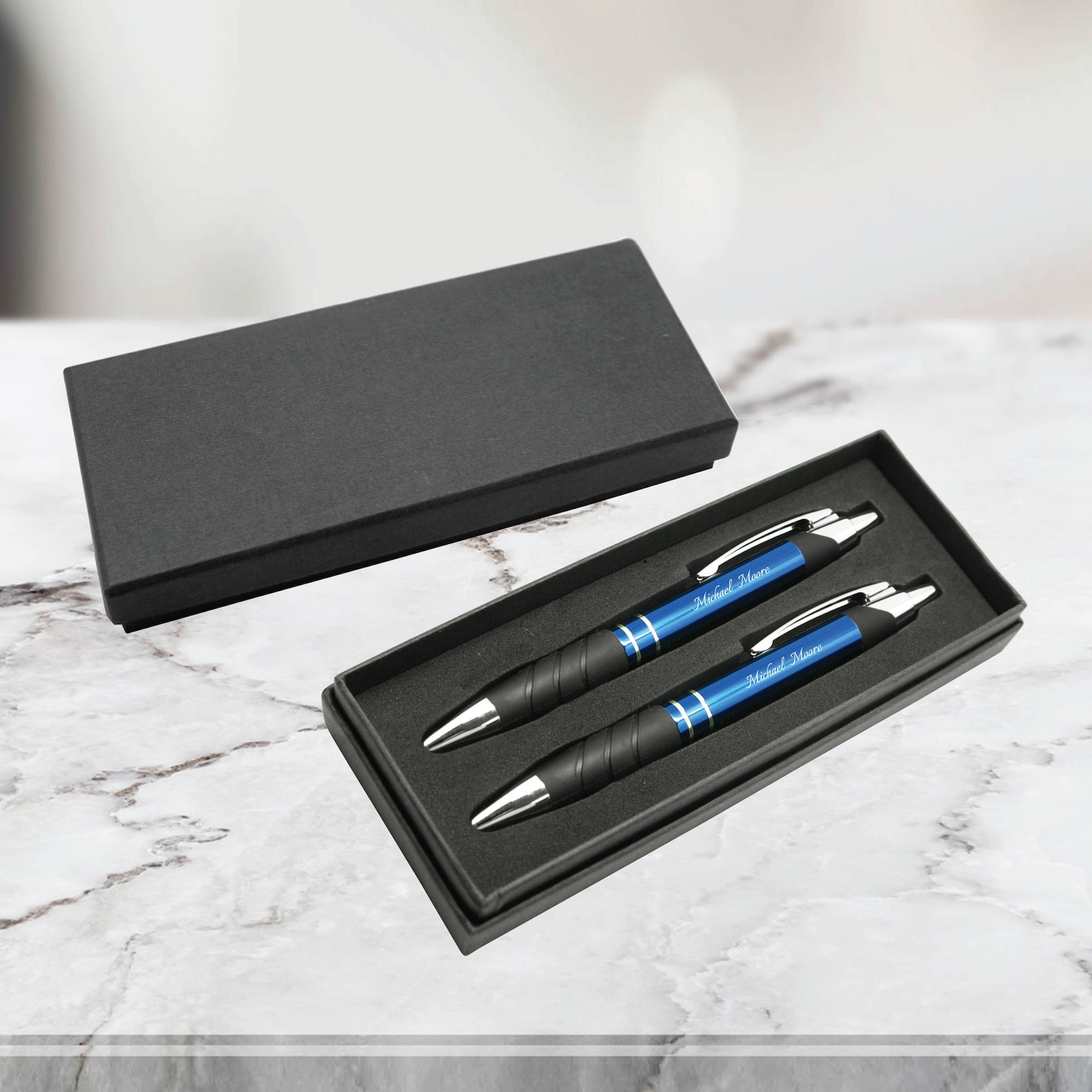 Personalized Laser Engraved Deluxe Pen and Pencil Set Etsy