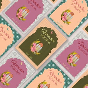Conjunto de cartões de Ramadã | Cartões de Ramadã para impressão | Presentes de Ramadã | Decorações de Ramadã | Ramadã Mubarak | Presentes de Eid | Download digital | A6, A5