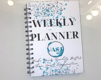 Aqua A5 Executive Weekly Planner and Journal