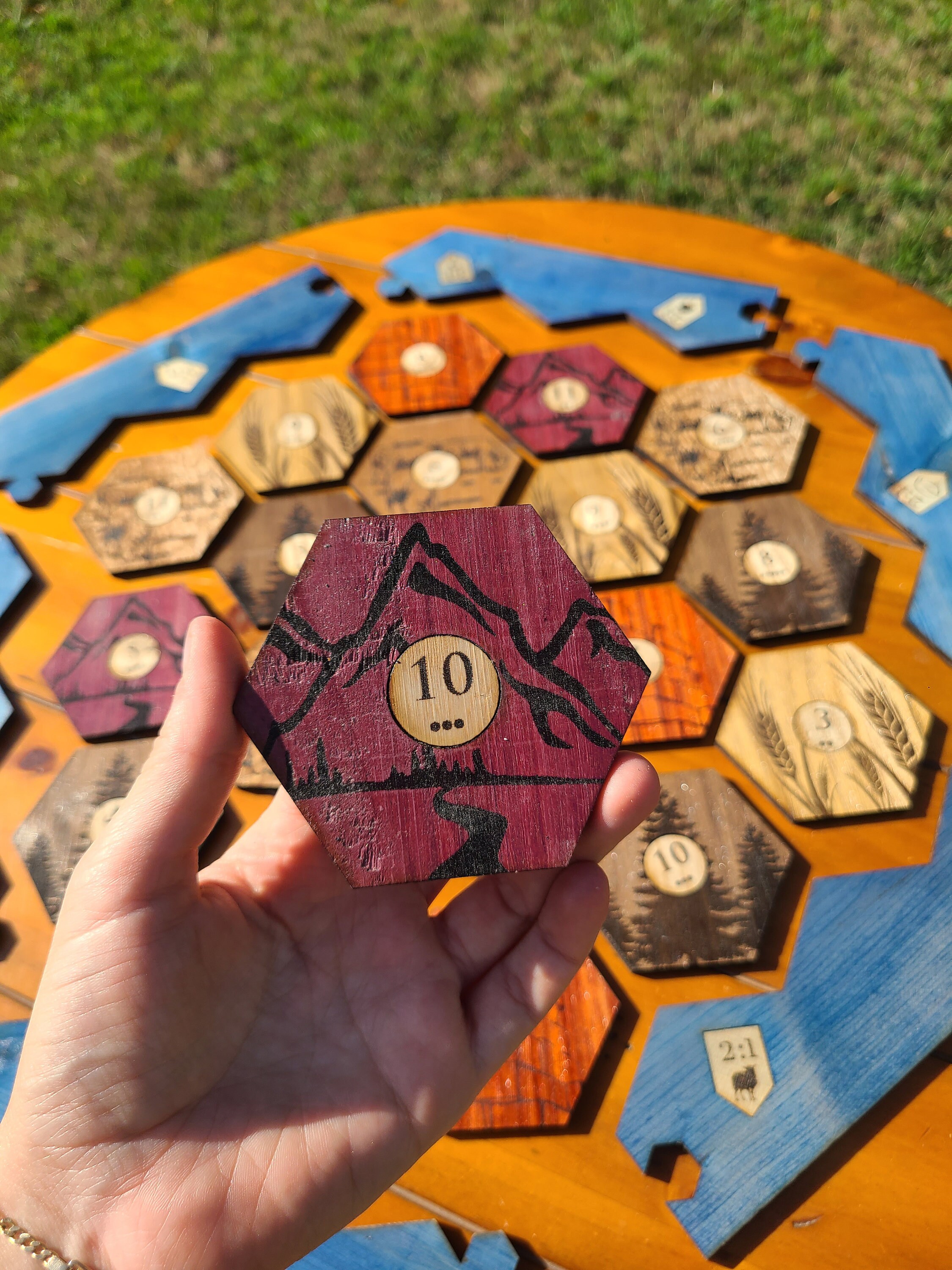Luxury Wood Catan Game Board Laser Cut Design Exotic Woods - Etsy