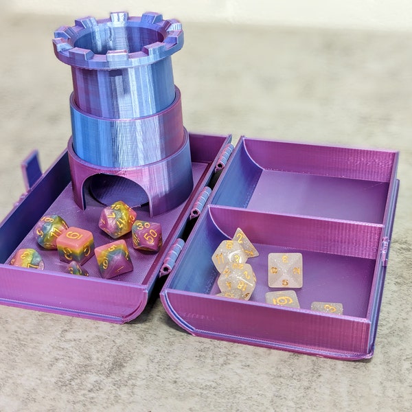 3D Printed Dice Tower Pop Up Book Digital Download - Print Your Own Dice Tower