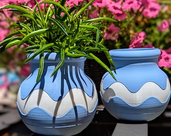 Zelda Flower Pot For Small Plants - Integrated Drainage With Removable Bottom