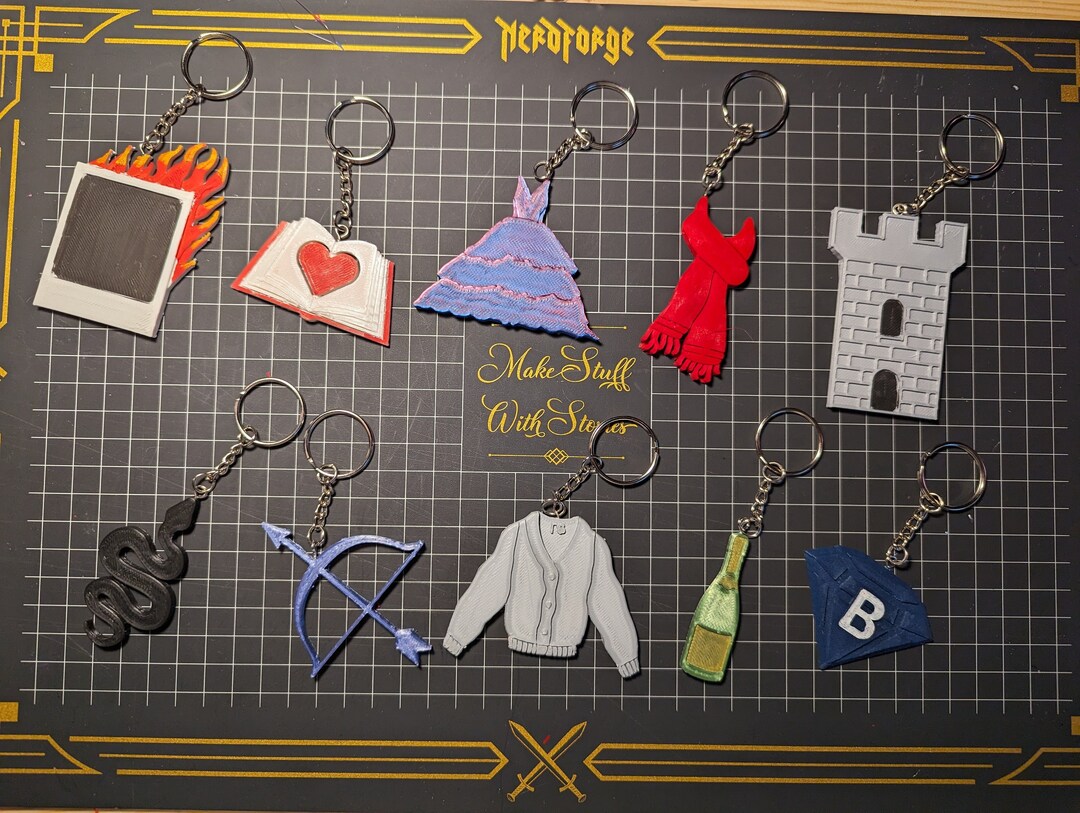 Taylor Swift Keychains 3D Printed Album Keychains Etsy
