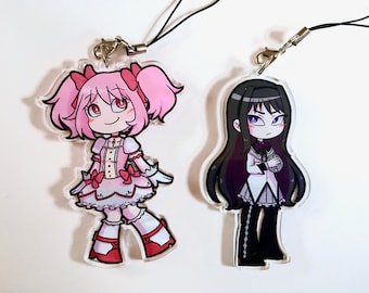 Llaveros de Madoka y Homura
