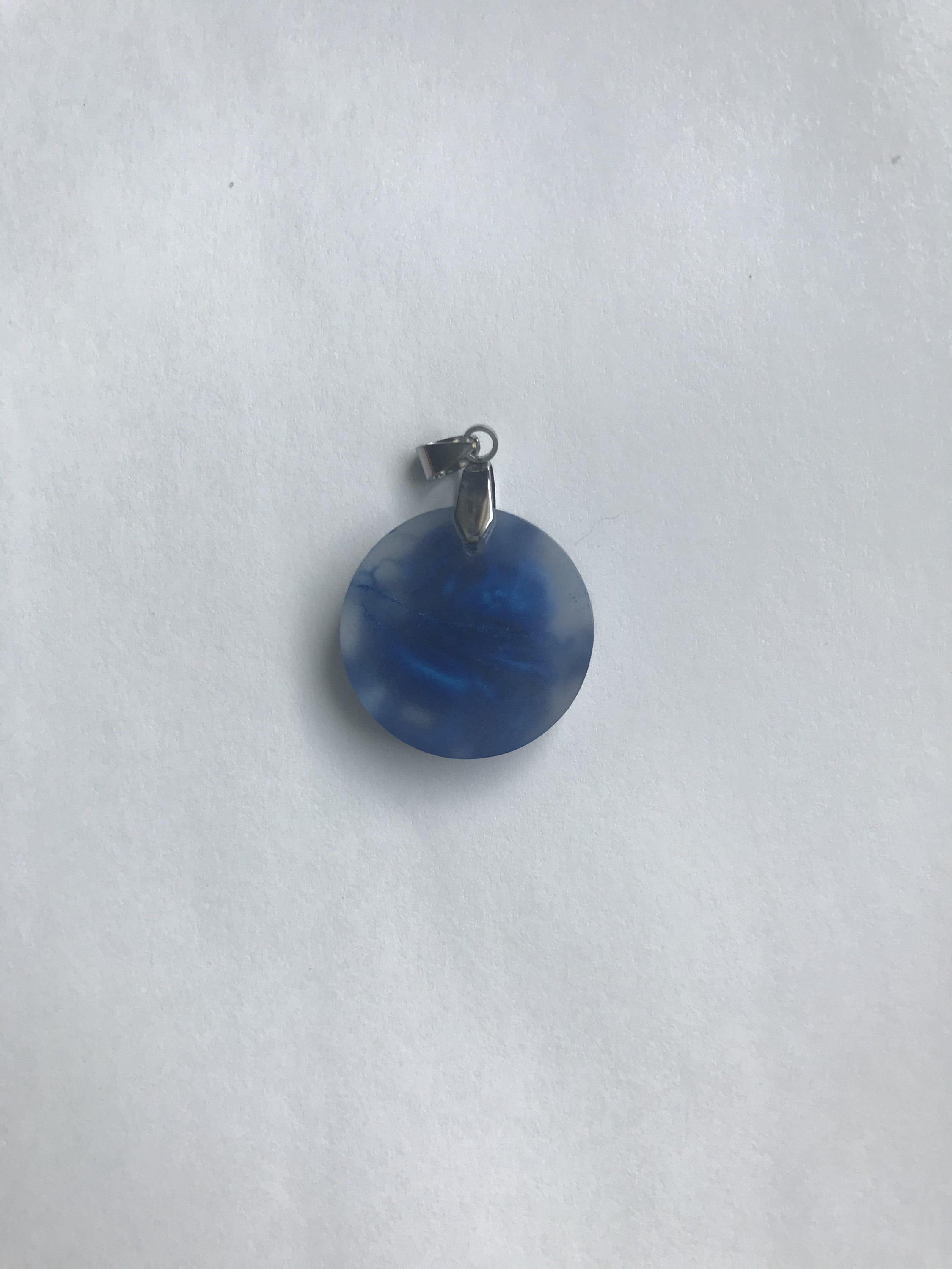 Blue glow pendant necklace glow in the dark blue necklace Etsy