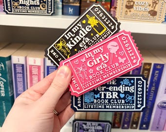 Bookish Trope Tickets | Reader Shelf Decor | Book Lover Gift