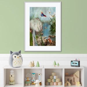 Dreamy Fairy Art Prints - Fantasy Nursery Decor - Delightful Fairy Theme - Childhood Magic - Fairy Garden and Mushroom Prints