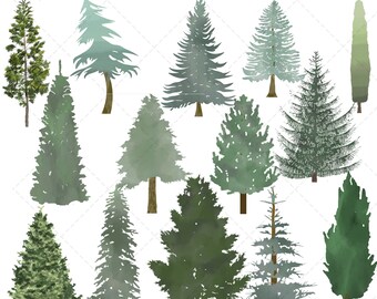 Pine Tree Clipart Etsy
