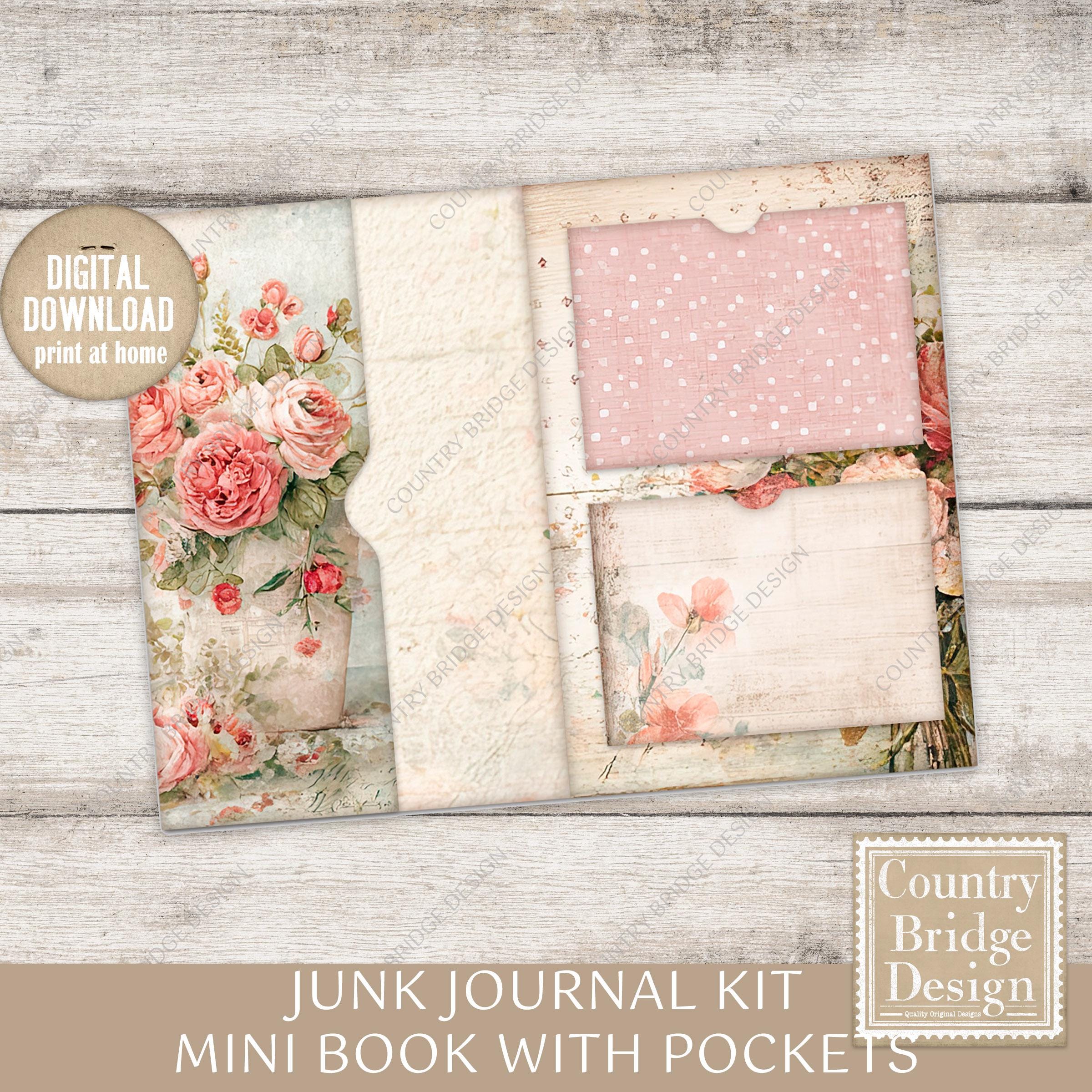 Shabby Vintage Junk Journal Kit Mini Book, Shabby Printable Papers ...
