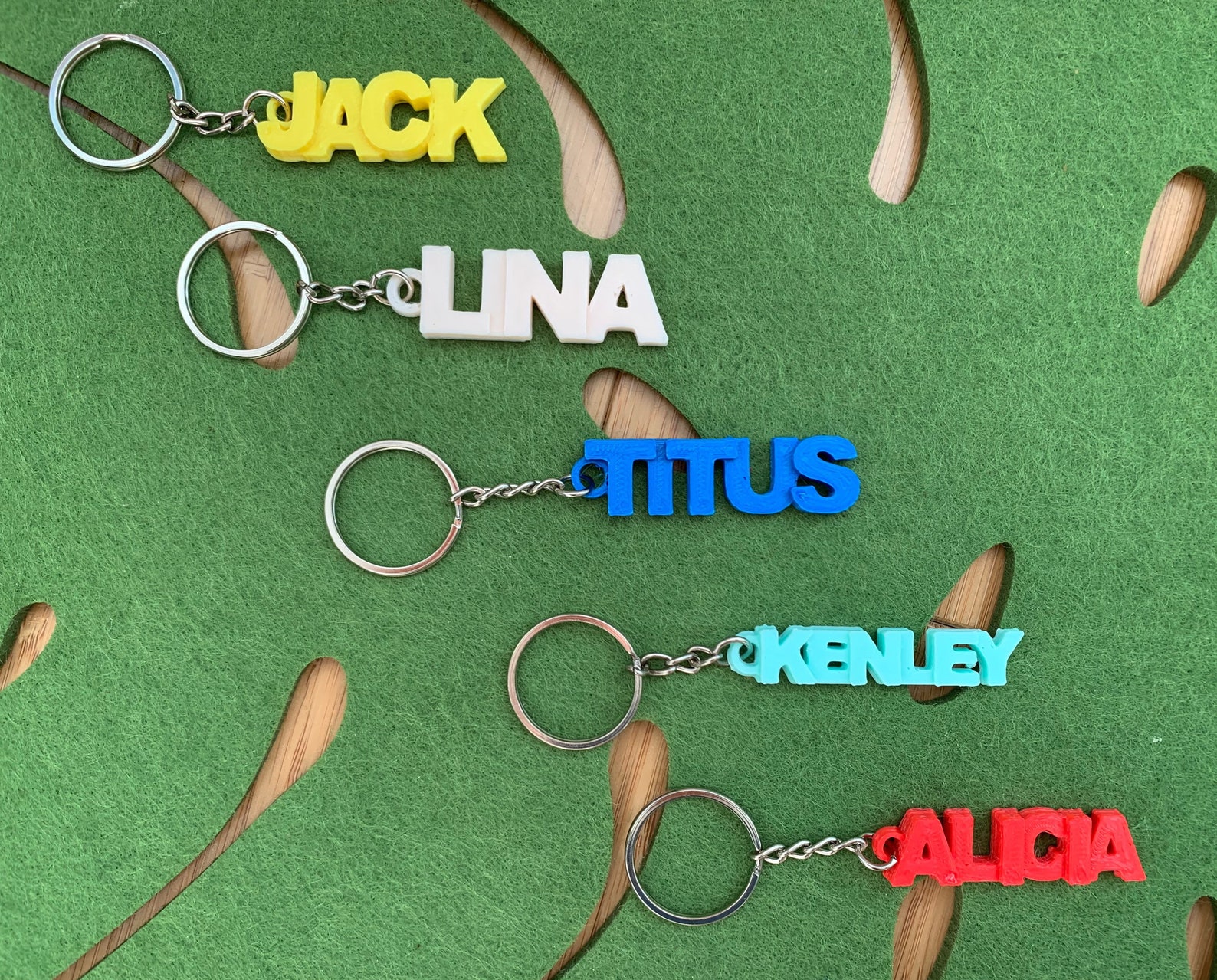 3D Printed Custom Made Personalized Keychains Key Rings Etsy