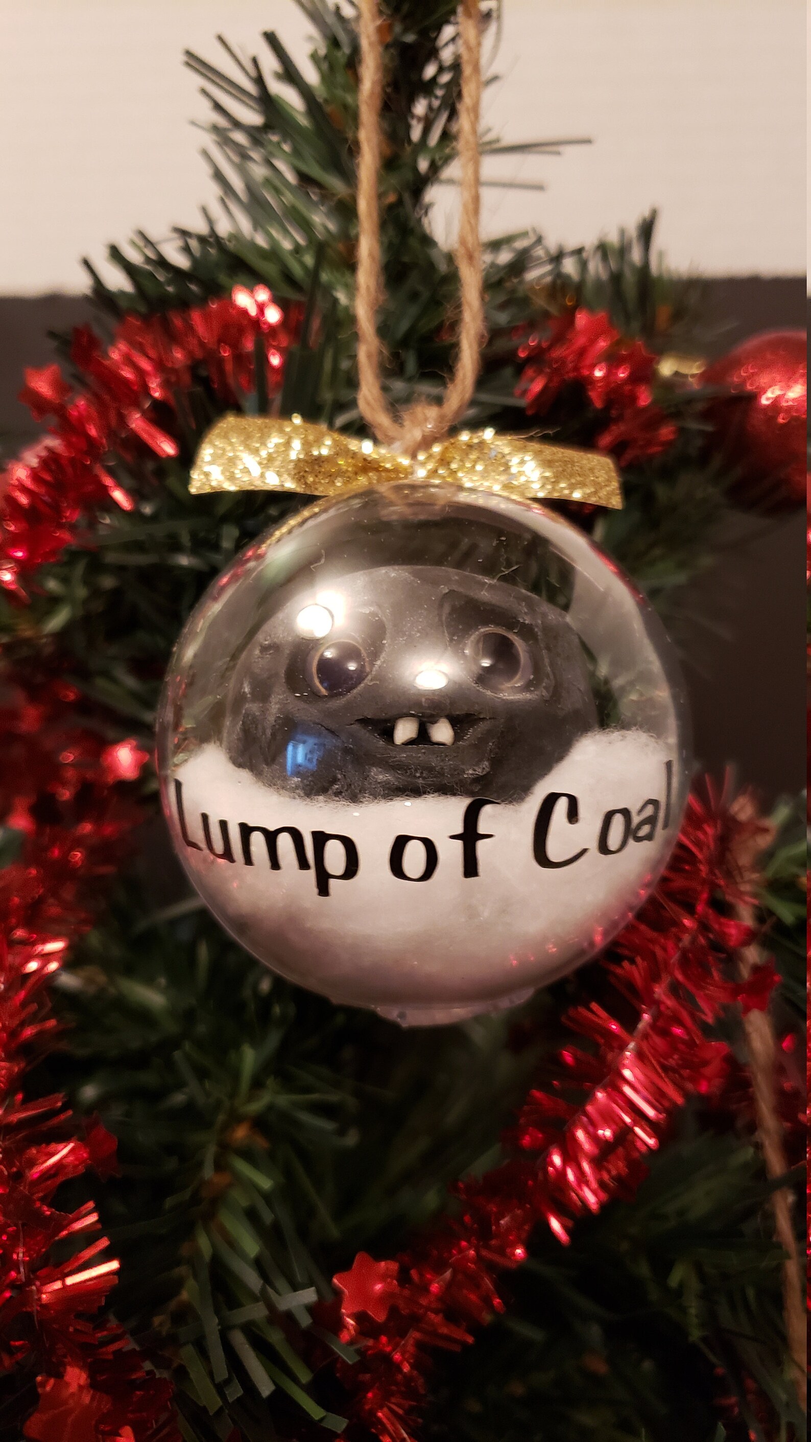 Lump Of Coal Christmas Ornament 