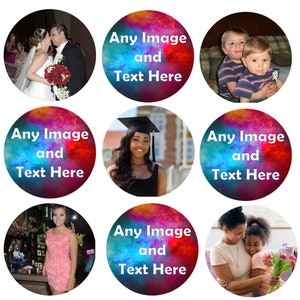 Personalized Edible Image Toppers. Custom Pre-cut Edible Round Stickers.