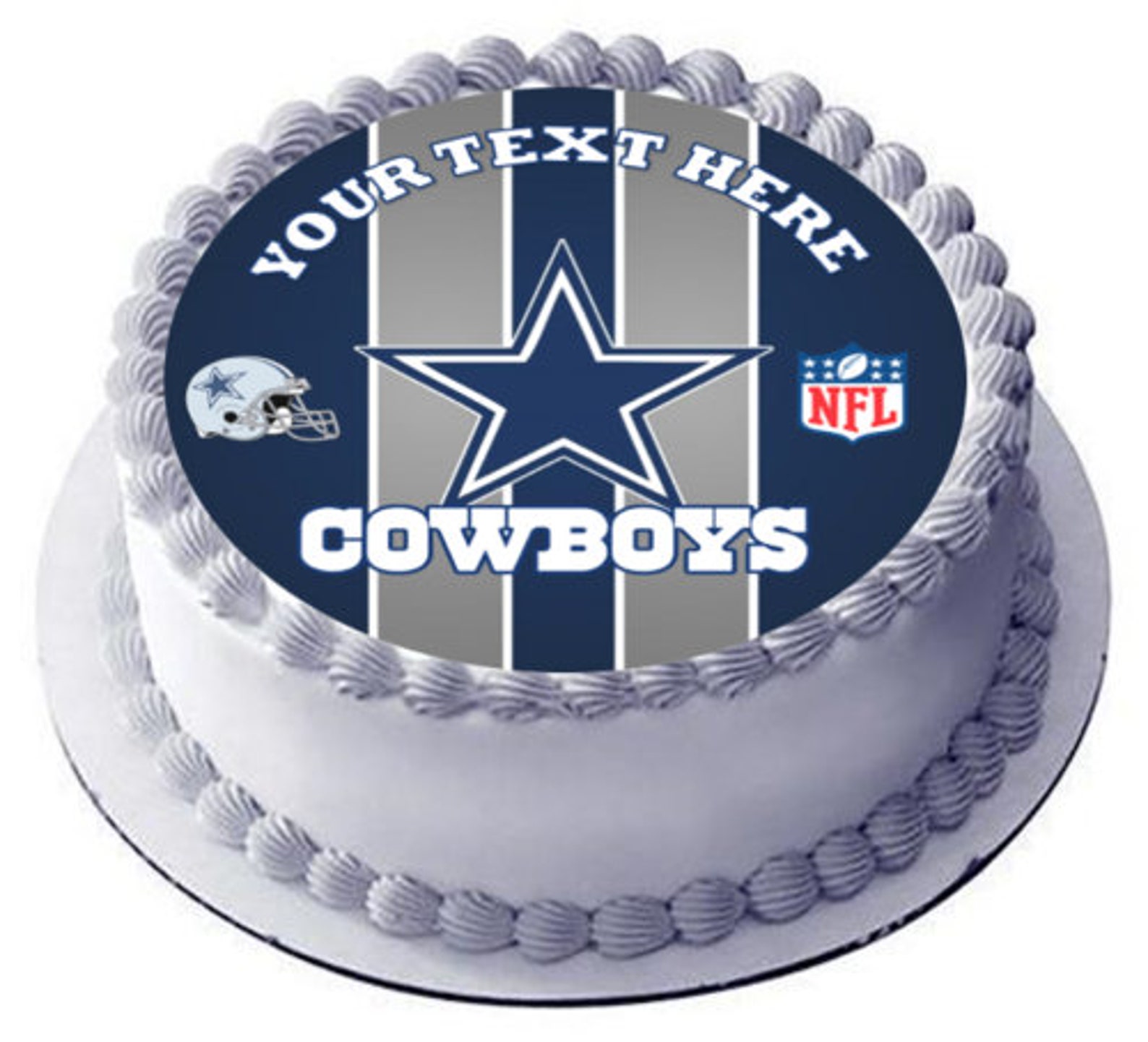 Dallas Cowboys Edible Image Cake Topper. Precut Edible Etsy