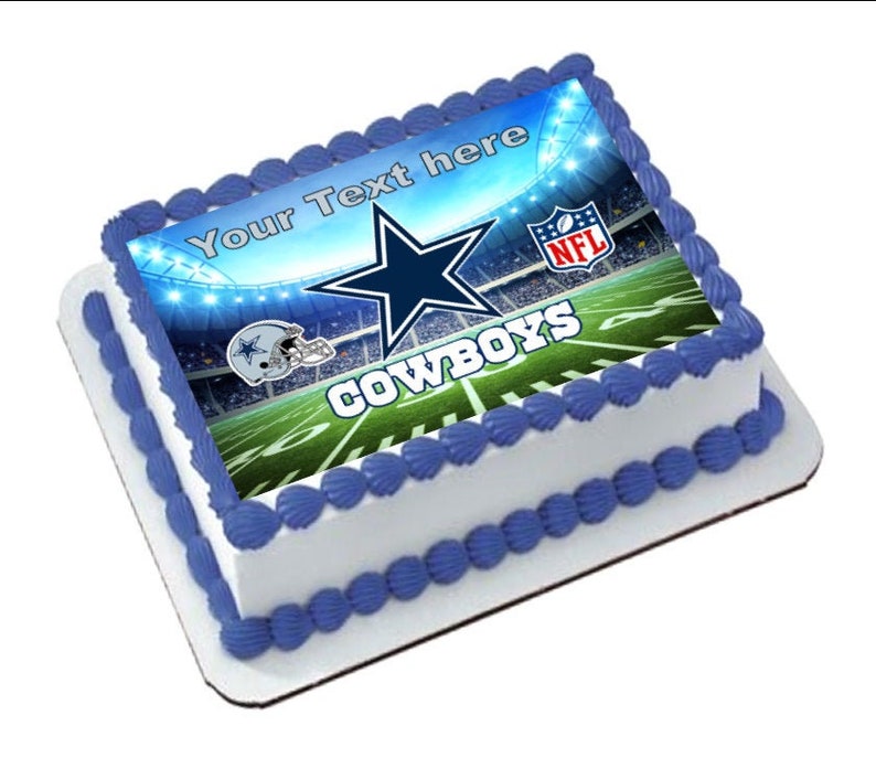 Dallas Cowboys Edible Image Cake Topper. Precut Edible Etsy