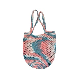 Farmers Market Tote Bag, Crochet Market Bag Handmade, Crochet Market Tote Bag, Crochet Shoulder Bag, Reusable Grocery Bag, Zero Waste Bag