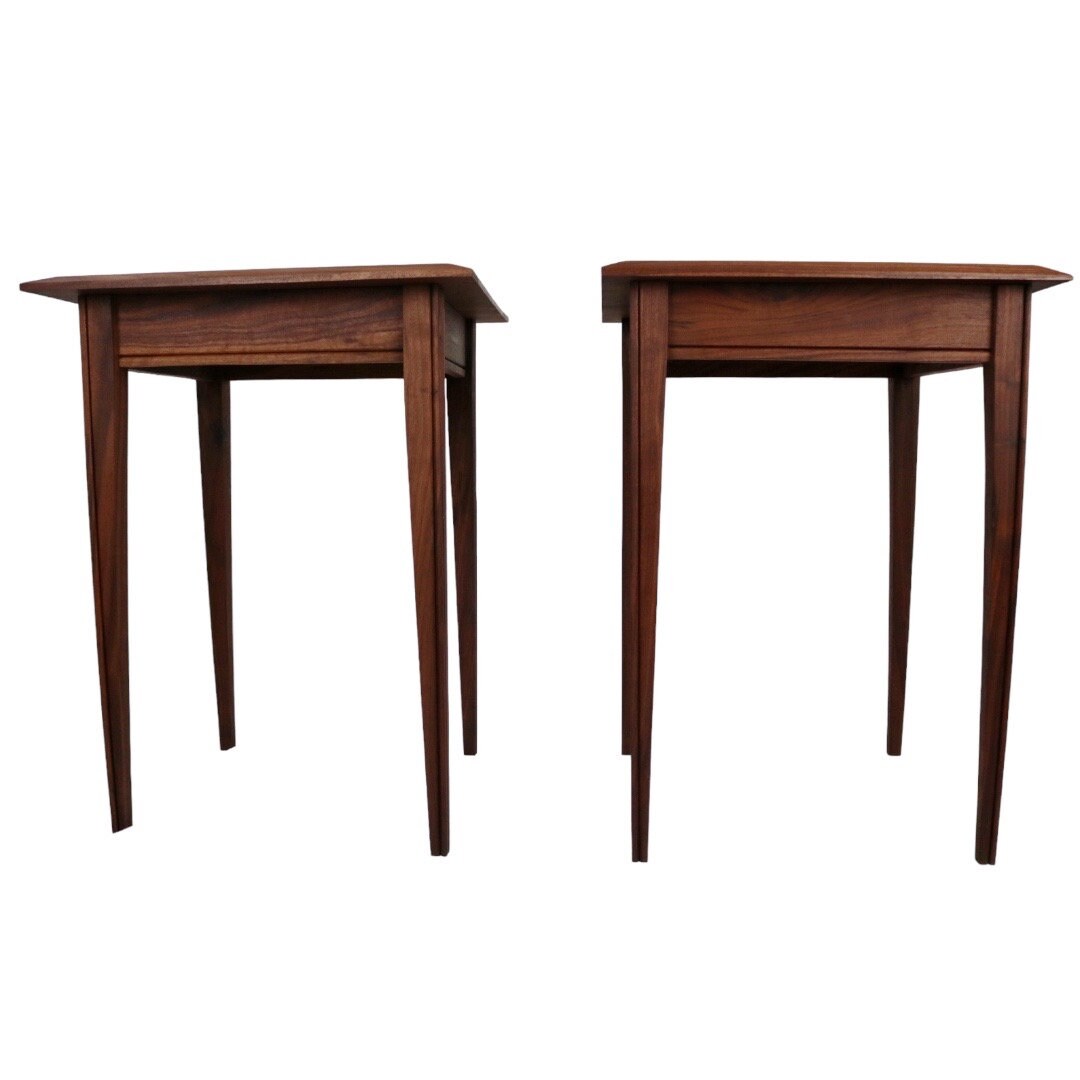 Walnut End Tables, Walnut Nightstand, Rustic End Tables, Wood End