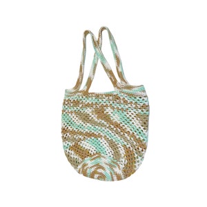 Farmers Market Tote Bag, Crochet Market Bag Handmade, Crochet Market Tote Bag, Crochet Shoulder Bag, Reusable Grocery Bag, Zero Waste Bag