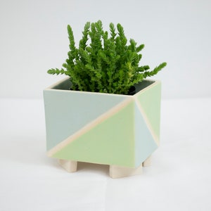 Rectangular Geometric Succulent Planter image 1