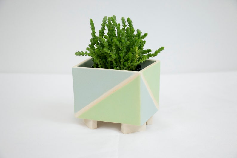 Rectangular Geometric Succulent Planter image 1