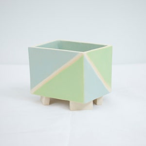 Rectangular Geometric Succulent Planter image 5