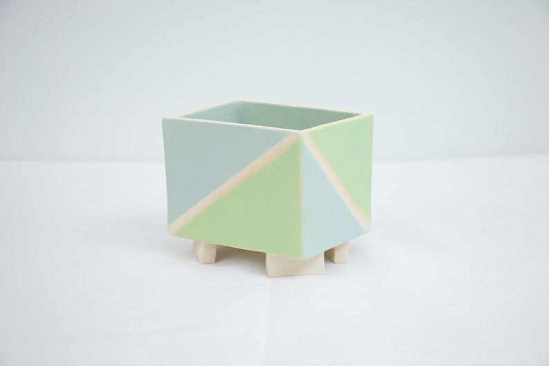 Rectangular Geometric Succulent Planter image 5