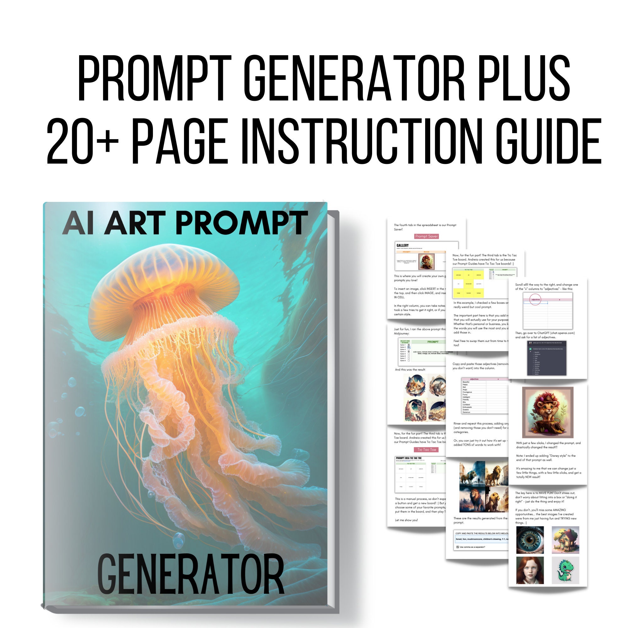 Art Prompt Generator Sheets AI Prompt - Etsy