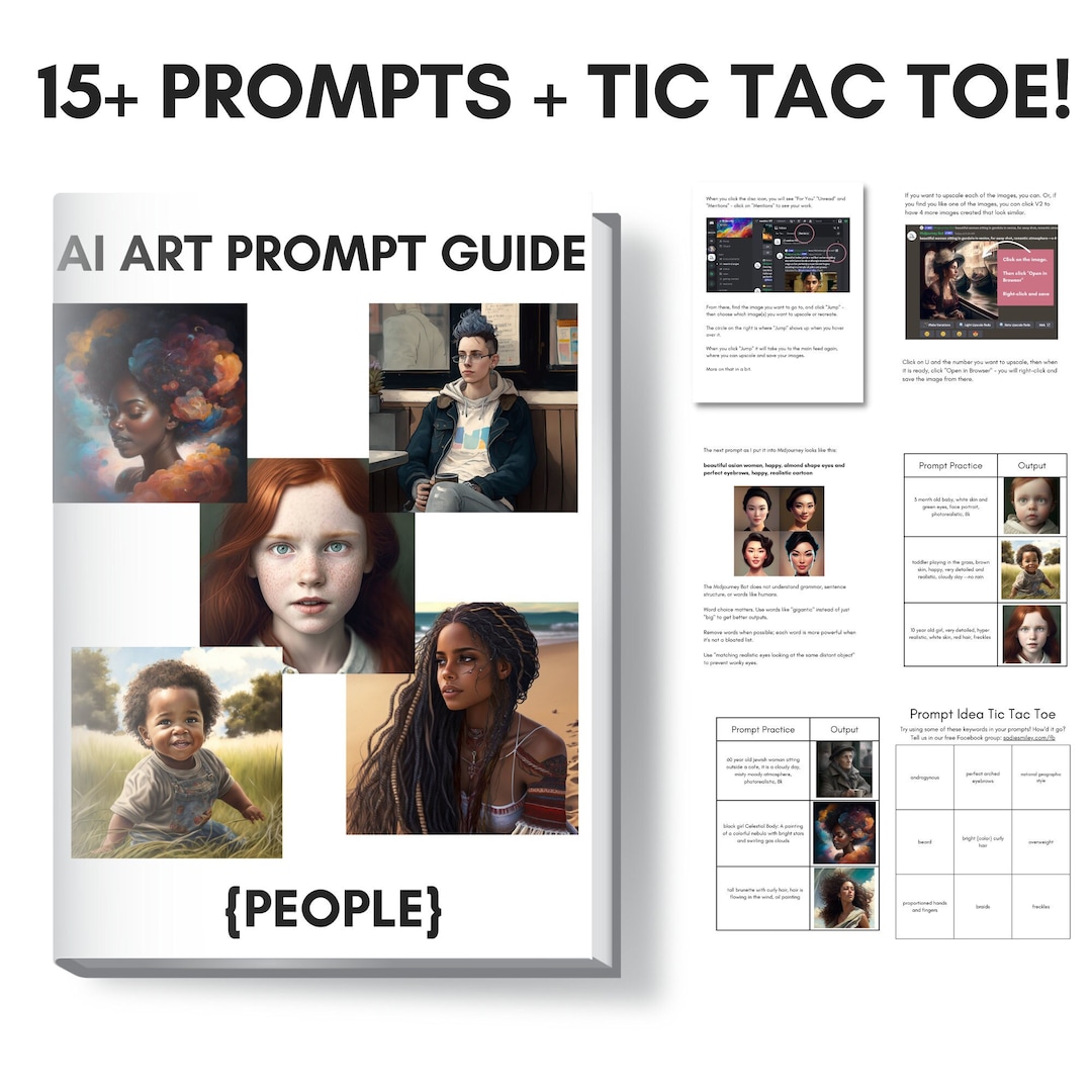 AI Art Midjourney Prompt Guide: PEOPLE - Etsy Australia
