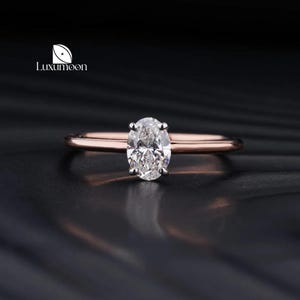 IGI Certified Lab Grown Diamond Ring, Oval Cut 0.5 to 3 CT Lab Created Diamond, Engagement Ring, Wedding Ring, Anniversary Gift For Her