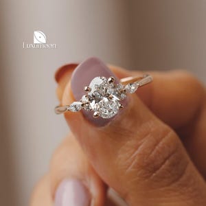 E VVS2 Oval Cut Lab Grown Diamond Engagement Ring, 1 to 2 CT IGI Certified Oval Cut Lab Created Diamond, Wedding Ring, Anniversary Gifts