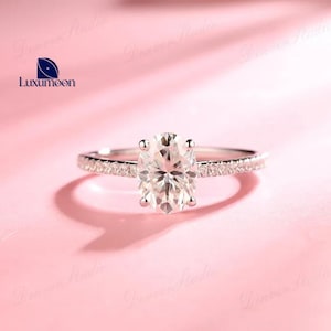 1.5 CT Oval Cut Engagement Ring, IGI certified E VVS2 Lab Grown Diamond, Lab Created Diamond Wedding Ring, Proposal Ring, Anniversary Gifts