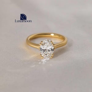 2 CT Oval Cut Lab Grown Diamond Engagement Ring, 1 to 3 CT, IGI Certified E VVS2 Lab Created Oval Diamond Ring, Wedding Ring, Proposal Ring