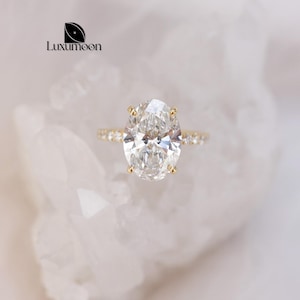 Oval Cut Lab Grown Diamond Engagement Ring, E VVS2 IGI Certified 1 to 2 CT Oval Lab Created Diamond, Wedding Ring, Proposal Rings For Women
