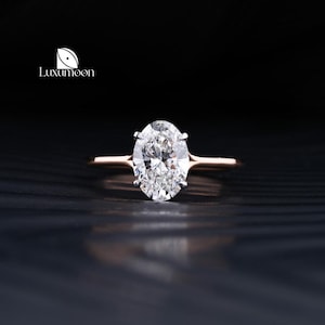 Oval Cut Lab Grown Diamond Ring, IGI Certified 1 to 3 CT Oval Diamond Engagement Ring, Wedding Ring, Proposal Diamond Ring, Anniversary Gift