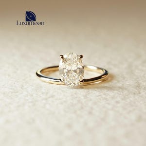 Oval Cut Lab Grown Diamond Ring, D VS1 Certified 1 to 3 CT Lab Oval Diamond Engagement Ring, Wedding Ring, Proposal Ring, Anniversary Ring
