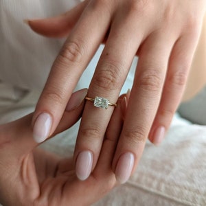 2 CT Radiant Cut Lab Grown Diamond Engagement Ring, IGI Certified Lab Created Radiant Cut Diamond, Wedding Ring, Anniversary Ring For Women