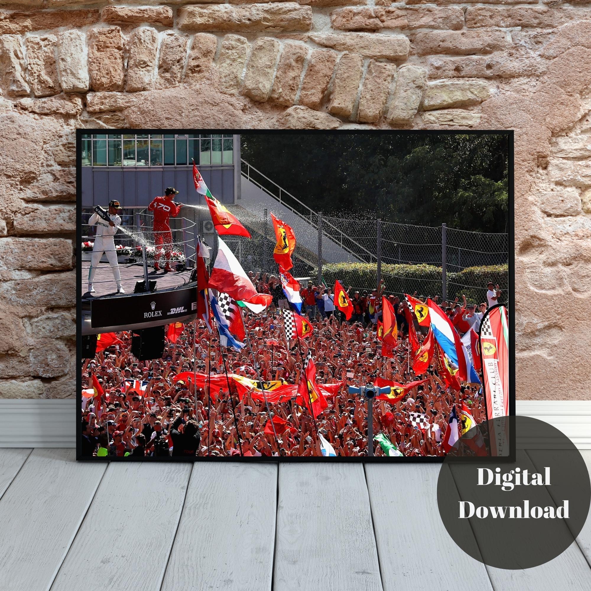 Ferrari F1 Poster, Formula One Print, Ferrari F1 Car Wall Art, Tifosi ...