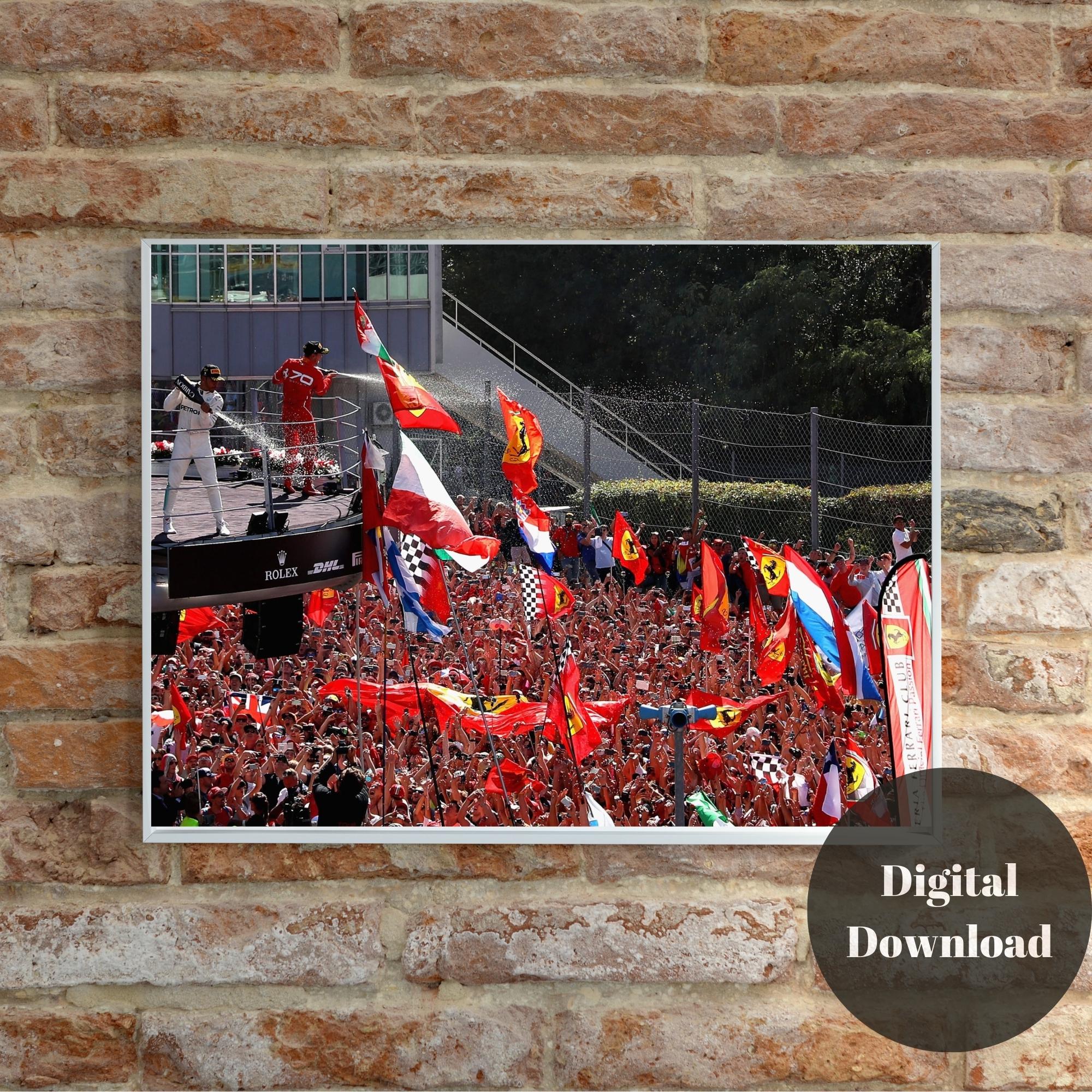Ferrari F1 Poster, Formula One Print, Ferrari F1 Car Wall Art, Tifosi ...
