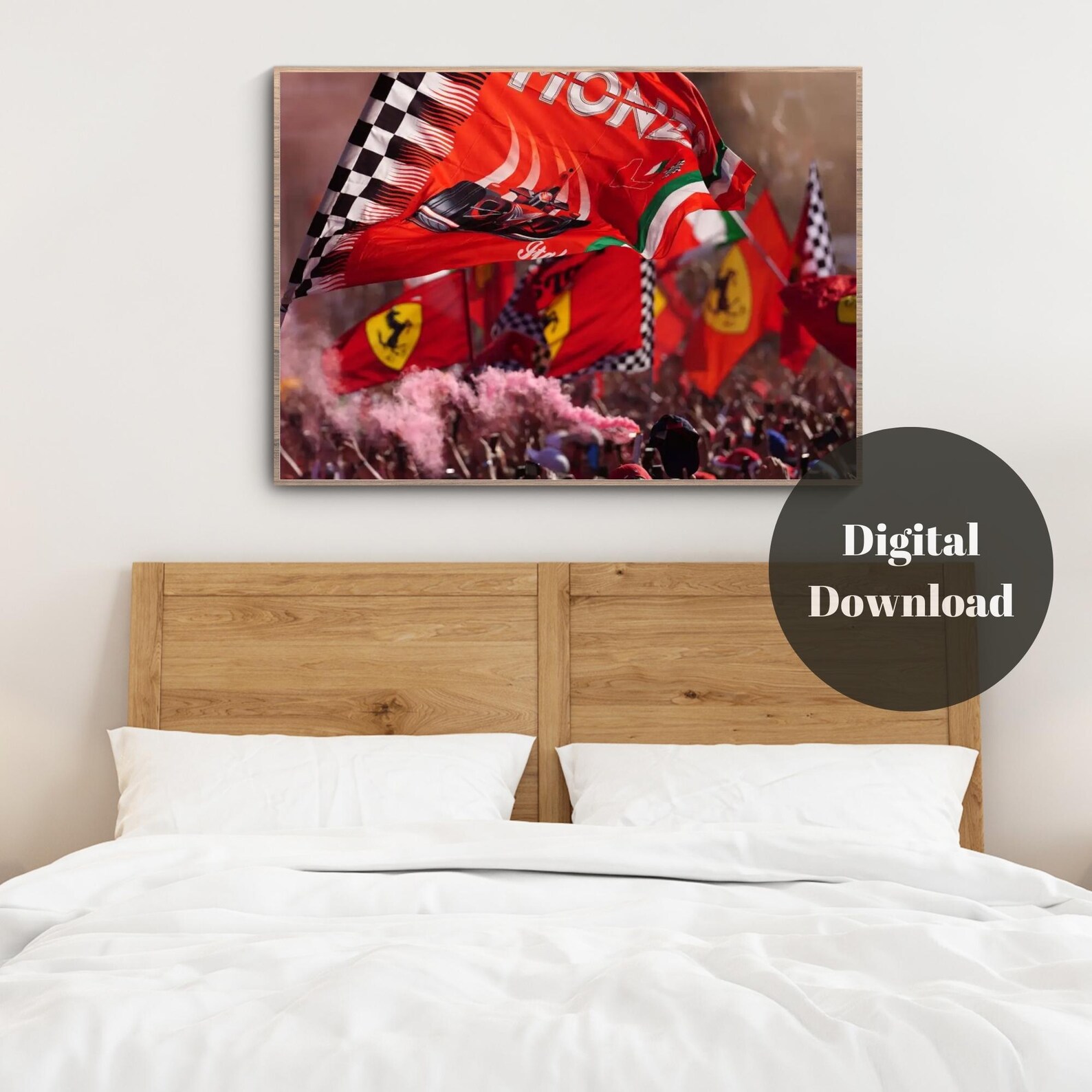 Ferrari F1 Poster, Formula One Print, Ferrari F1 Car Wall Art, Tifosi ...