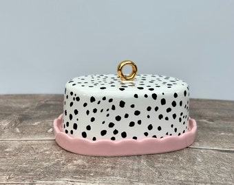 Dalmatian Patterned Butter Dish