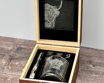 Highland Cow Drinks Set