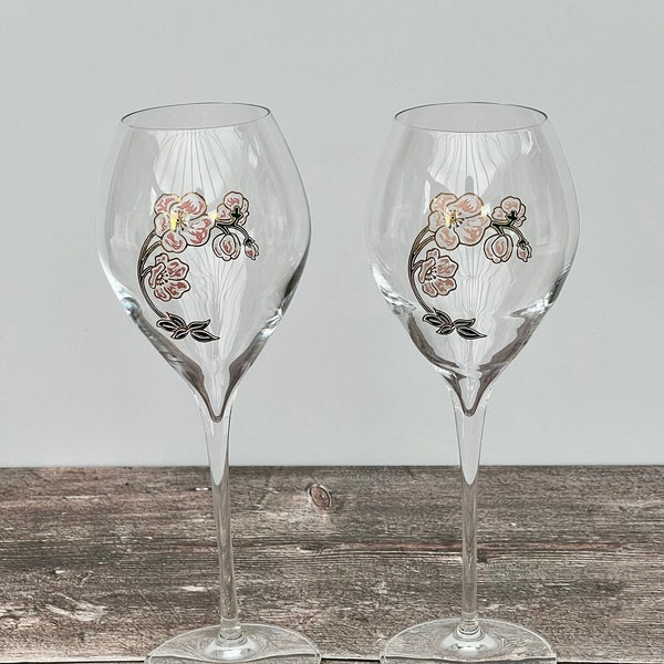 2 Perrier Jouet Pink Belle Époque Champagne Glasses, 28.5cl