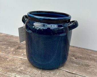 Blue Utensil Jar, 18cm